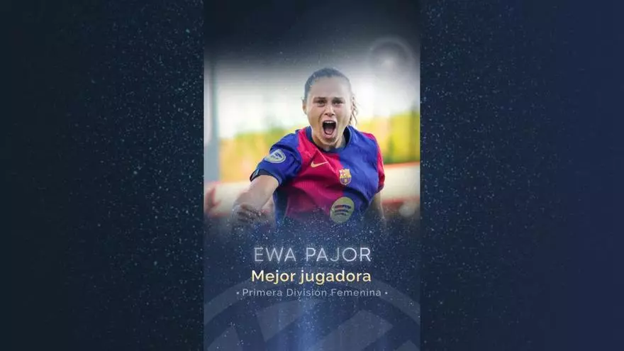 Ewa Pajor, reconocida con el Premio AFE como la mejor jugadora de la Primera División