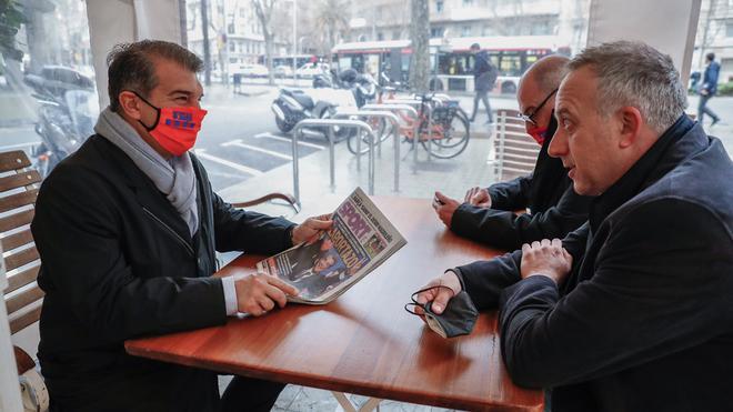 SPORT estuvo con Laporta en su primer día como presidente