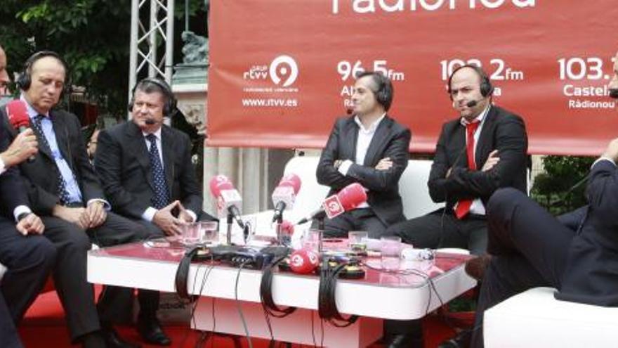 Manuel Llorente, Fernando Roig, Quico Catalán y Valentín Botella, ayer en Valencia.