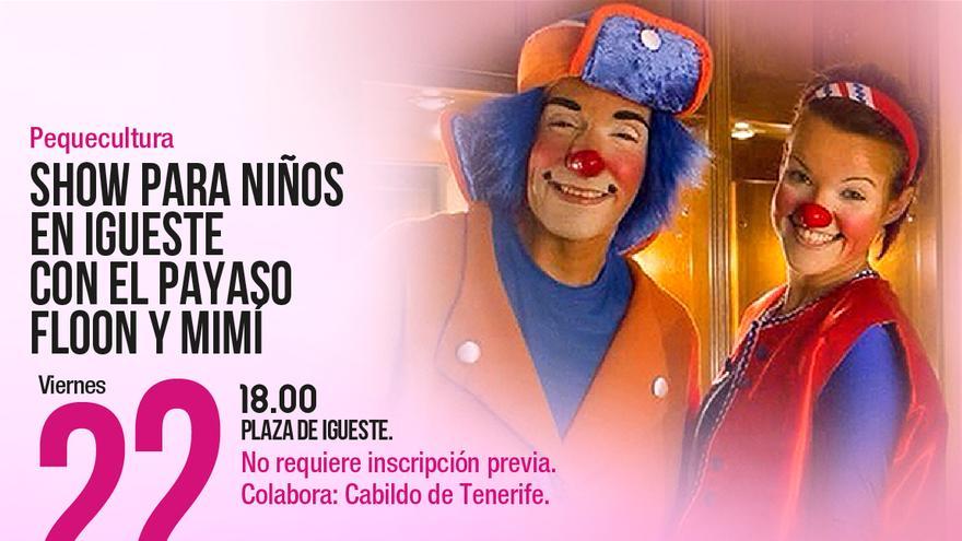 Show para niños en Igueste con el payaso Floon y Mimí