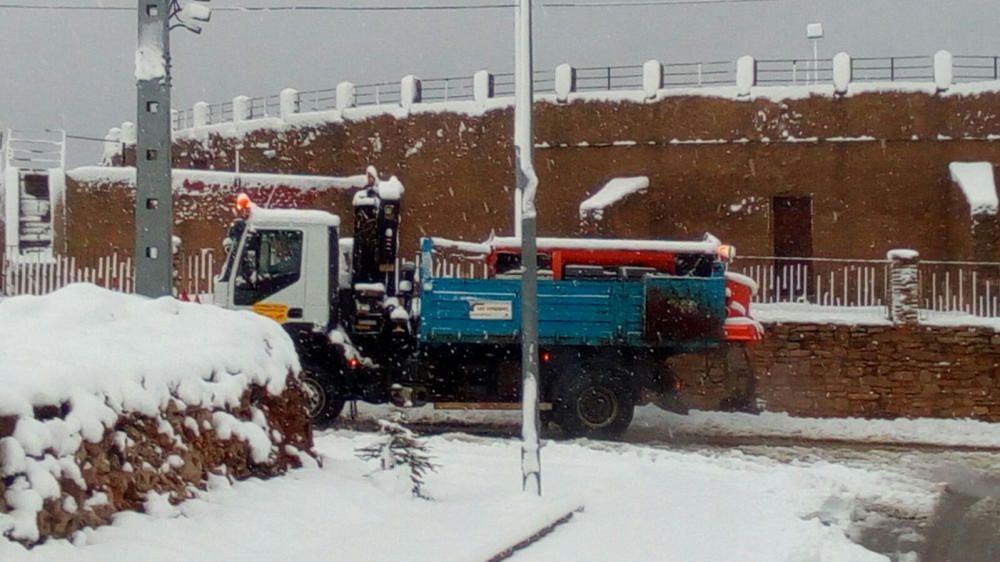 La nieve cubre Vilafranca.