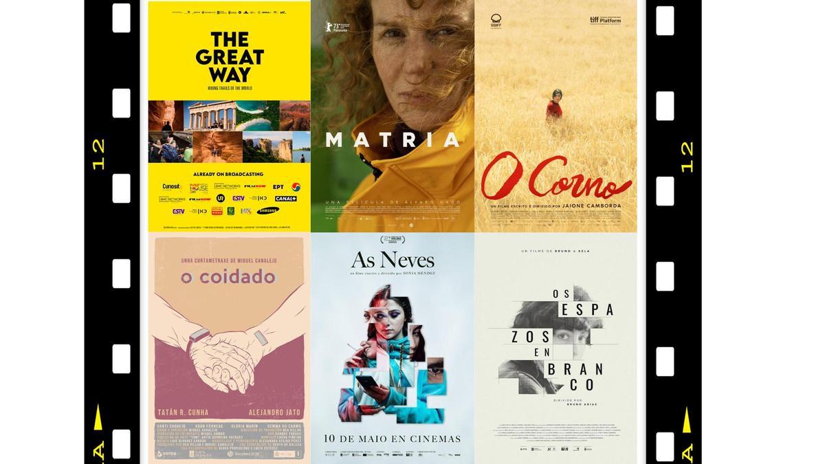 Collage de carteles de películas gallegas
