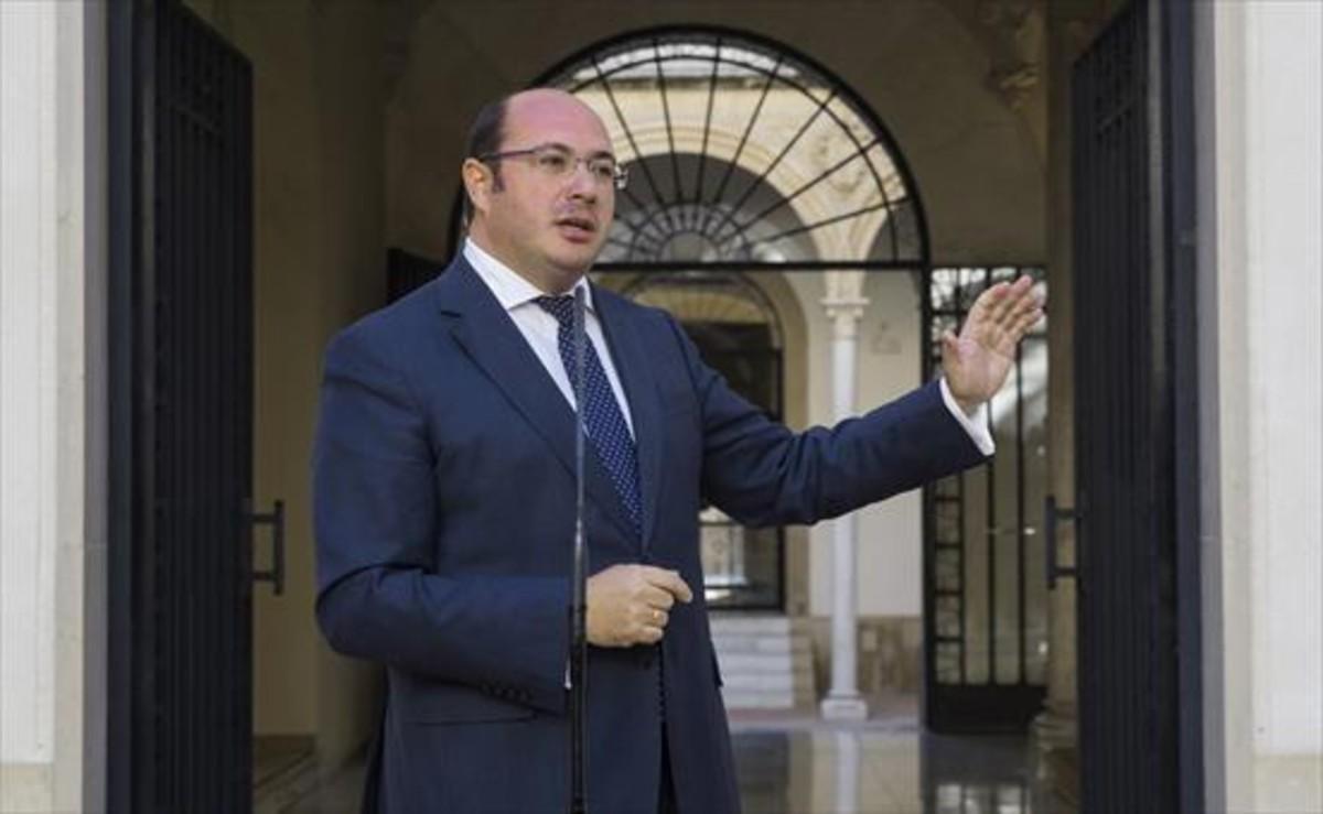 Pedro Antonio Sánchez, presidente de Murcia, ayer.