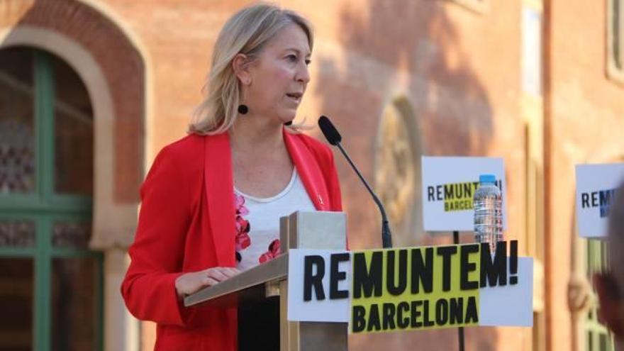 Munté en una imatge de fa dues setmanes, al recinte de Sant Pau