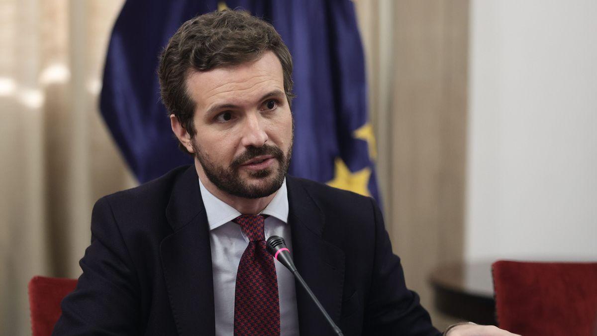 El portavoz popular, Pablo Casado.
