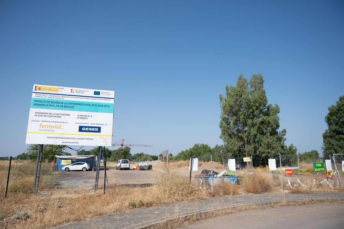 El en el azud de La Granadilla se están acometiendo obras de permeabilización.