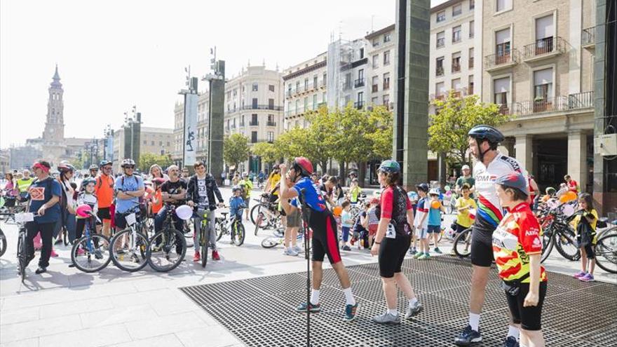 gran participación en la ‘bicicletada’ escolar