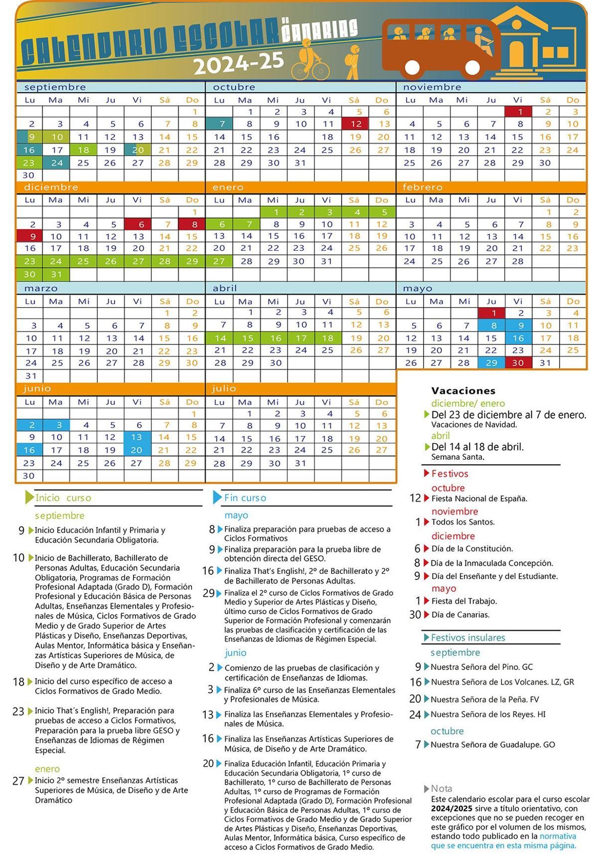 VUELTA AL COLE Calendario escolar 20242025 estos son todos los