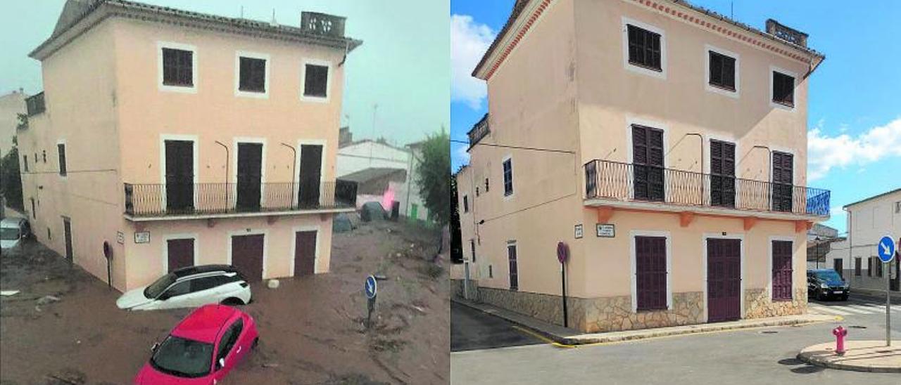 El antes y el después en la calle Brodadores.