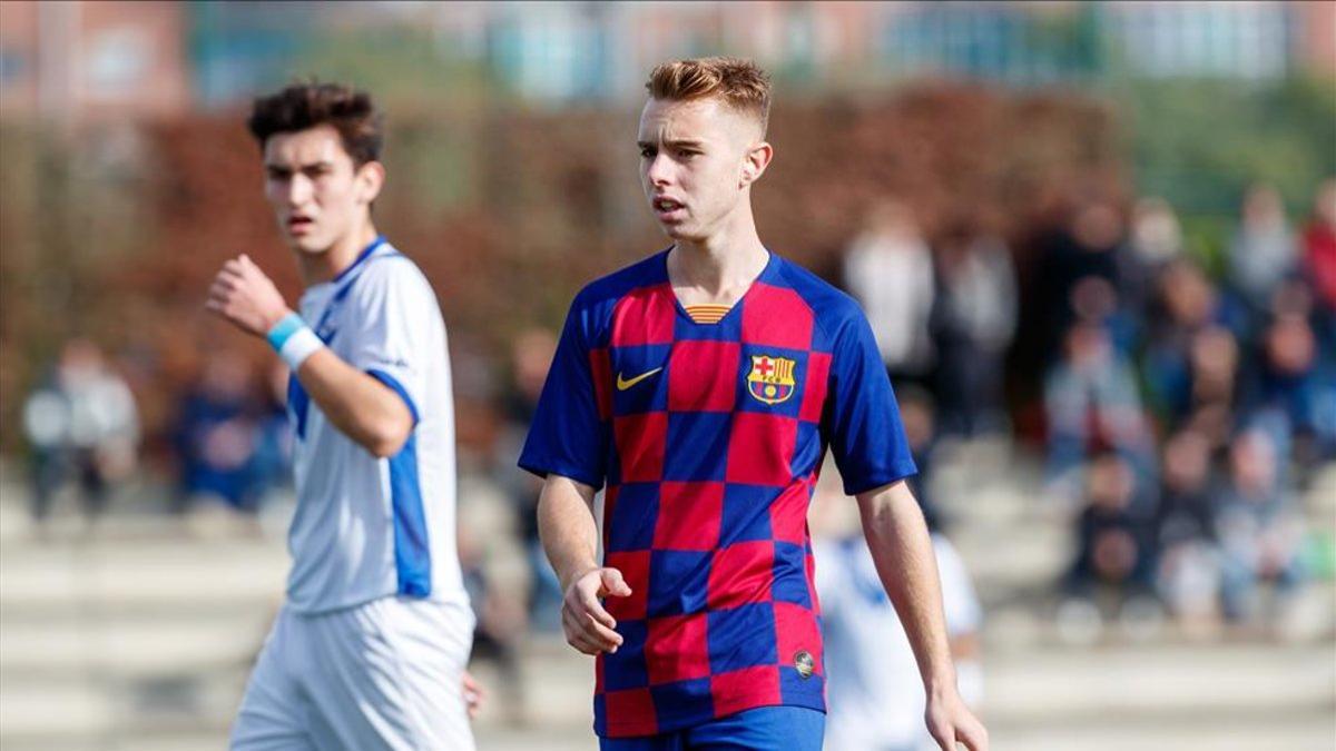 Peque fue uno de los protagonistas de la victoria del Barça B