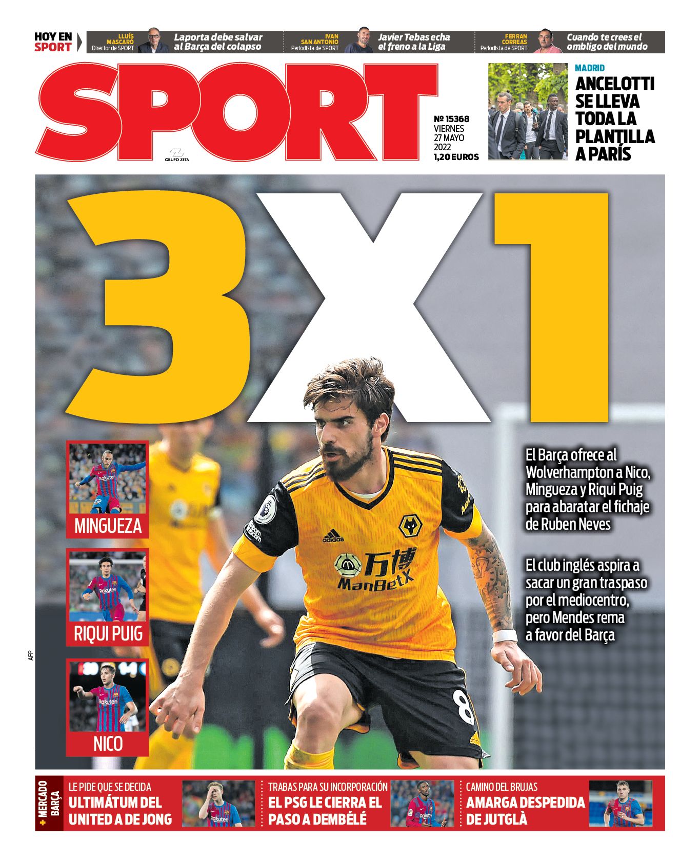 Esta es la portada de SPORT