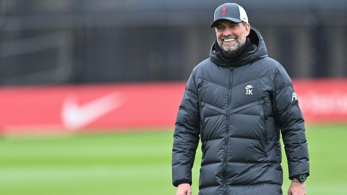 Jürgen Klopp, en el entrenamiento de este lunes