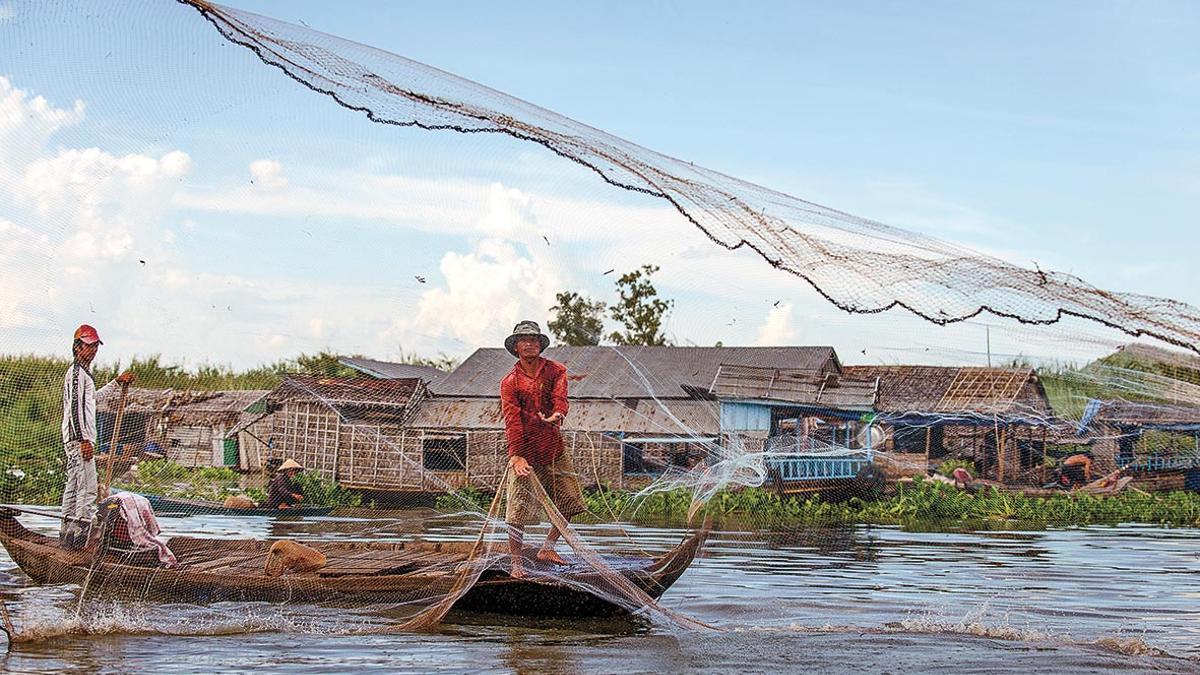 Pescadores en el río Mekong