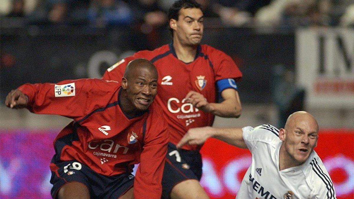 Chengue Morales, Cruchaga y Gravesen en un Osasuna-Madrid