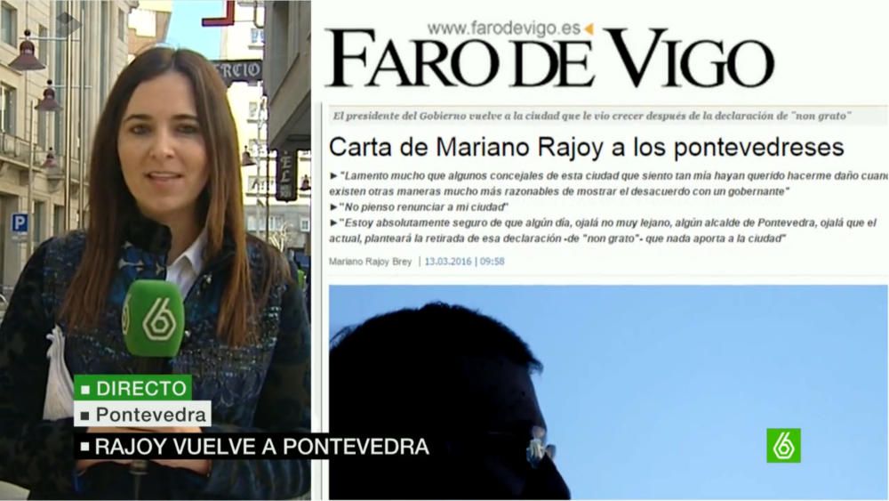 "Amplio eco nacional de la carta de Rajoy a los pontevedreses a través de FARO