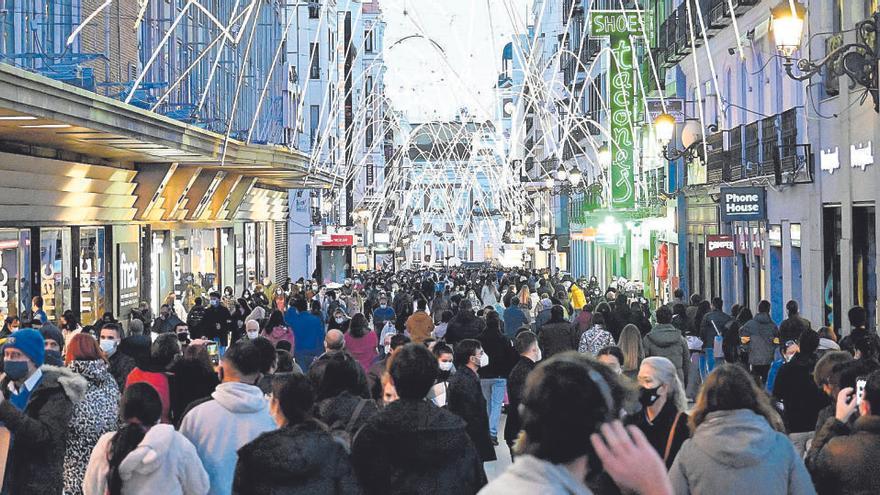 La calle Preciados de Madrid durante esta navidad.