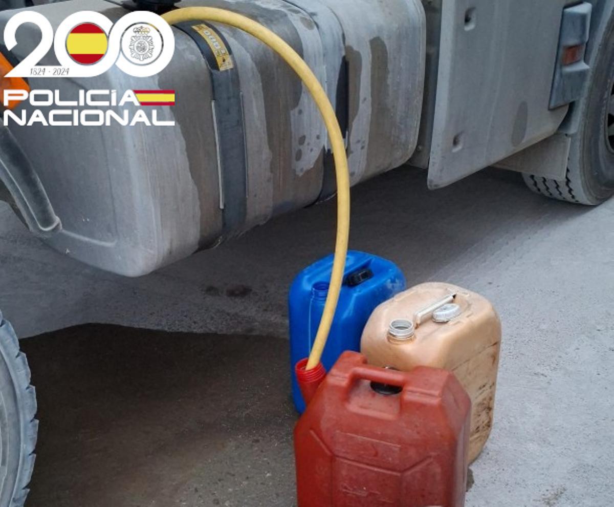 Robo de combustible de un camión