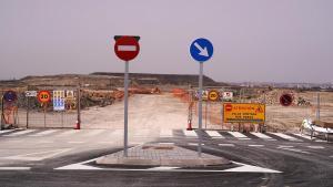 Zona de obras en la futura vía borde de Valdecarros.