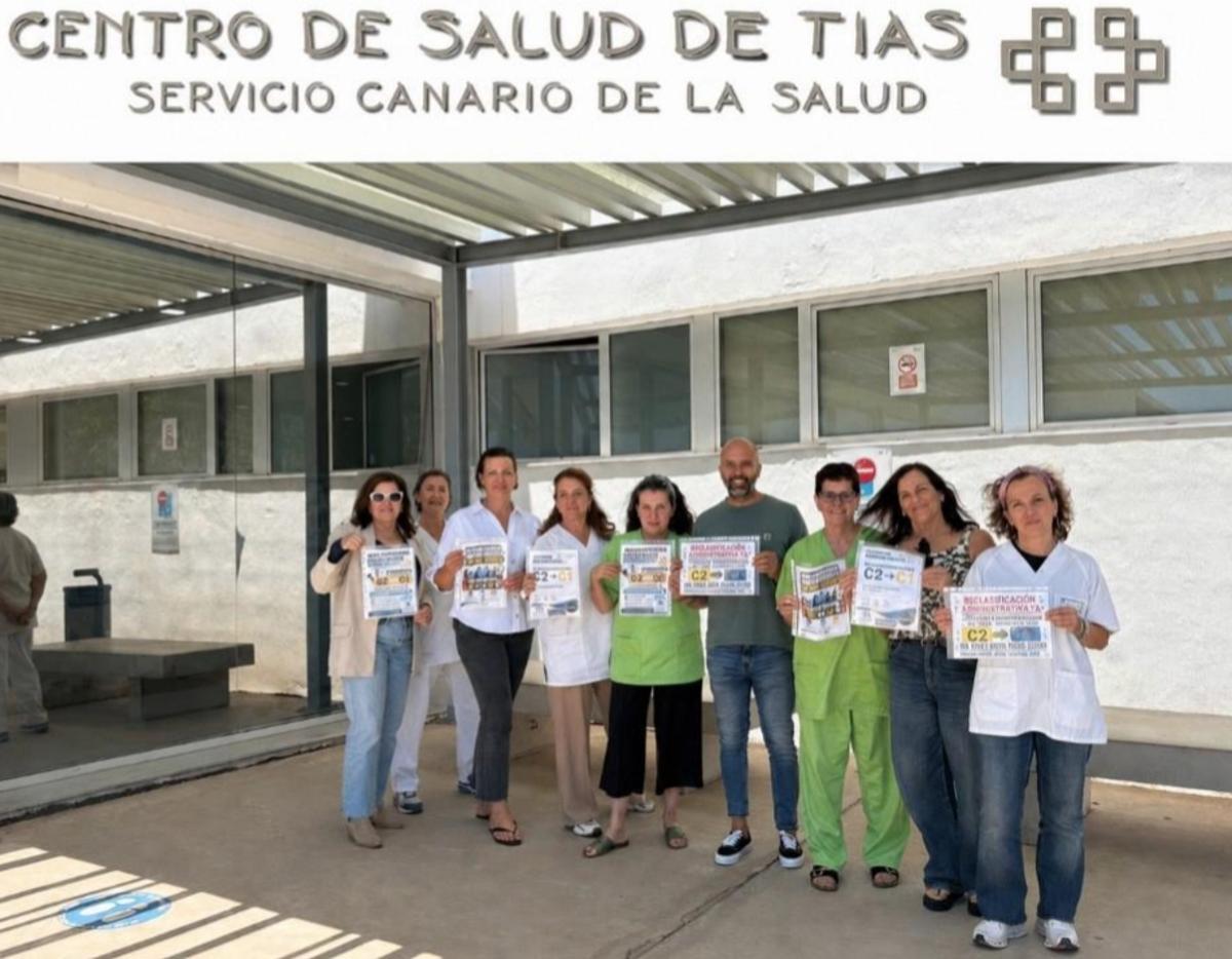 Los Auxiliares Administrativos del Servicio Canario de Salud exigen su reclasificación inmediata al Grupo C1