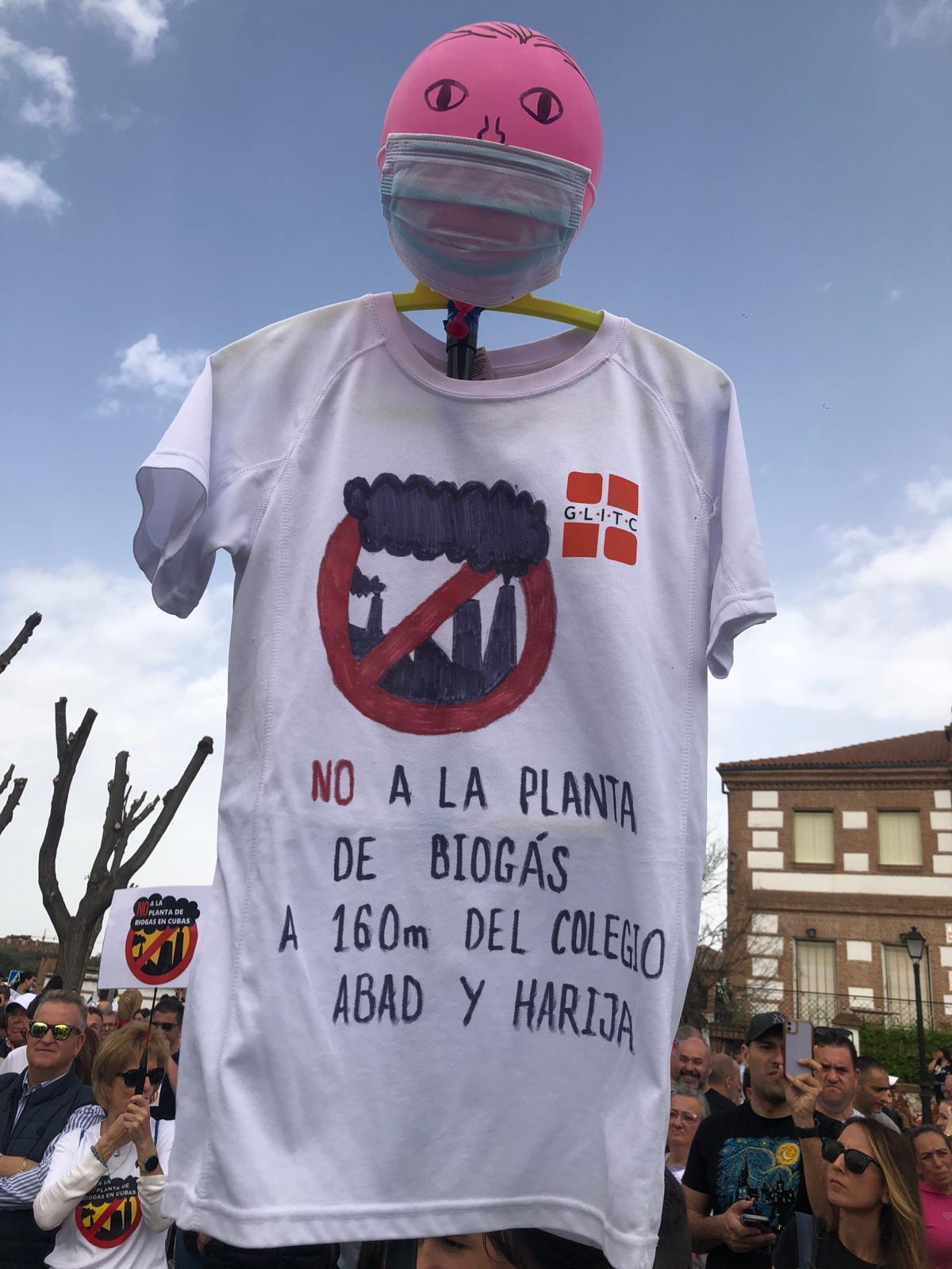 Manifestación en Cubas de la Sagra contra la instalación de una planta de biogás.