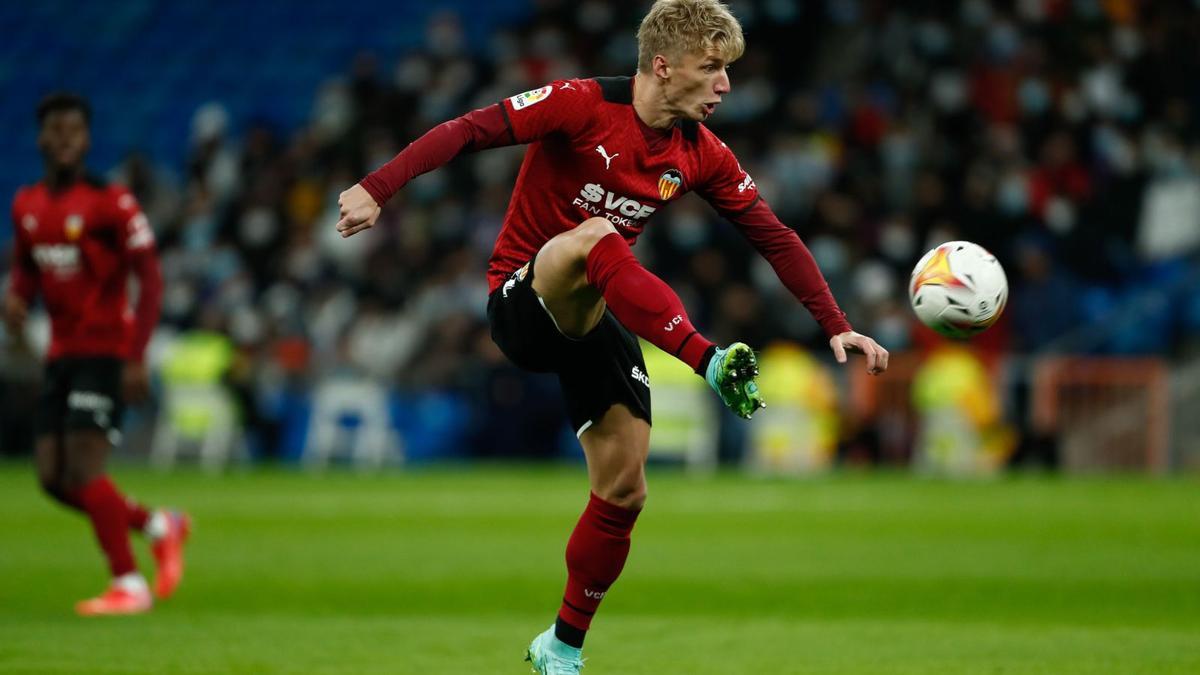 Daniel Wass, en el último
encuentro con el 
Valencia.  europa press