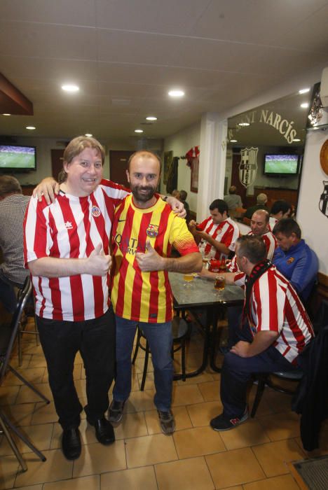 Trobada de penyes gironines del Barça i el Girona