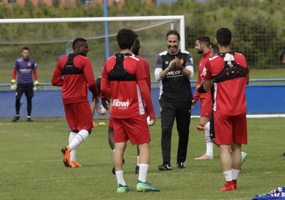 El Real Mallorca entrena en la ciudad deportiva del Alavés