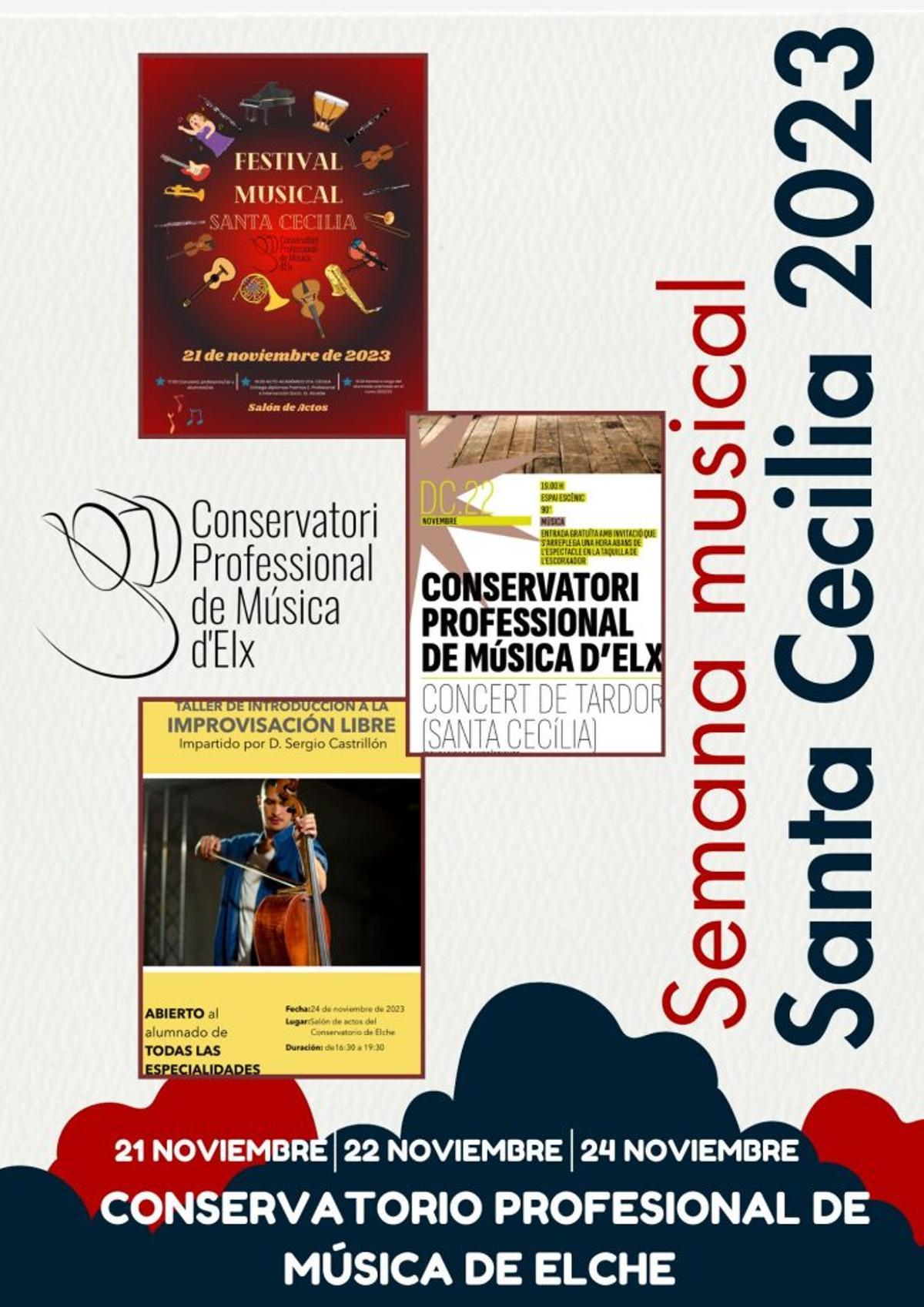 Programa del Conservatorio de Elche por Santa Cecilia