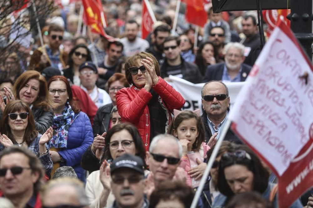 Protesta de pensionistas en Gijón