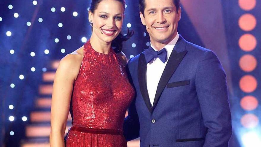 Eva González y Jaime Cantizano en la Nochevieja de 2015.