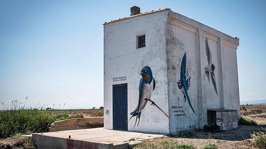 Arte, fauna y color para las casetas agrícolas del arrozal