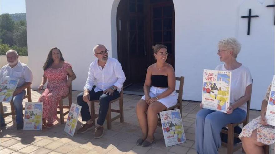 La presentación de las fiestas se realizó ayer por la mañana frente a la iglesia de Sant Agustí.