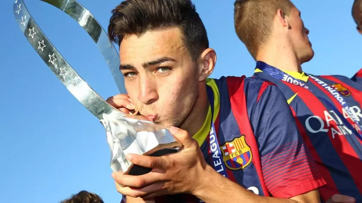 Munir El Haddadi, con el FC Barcelona