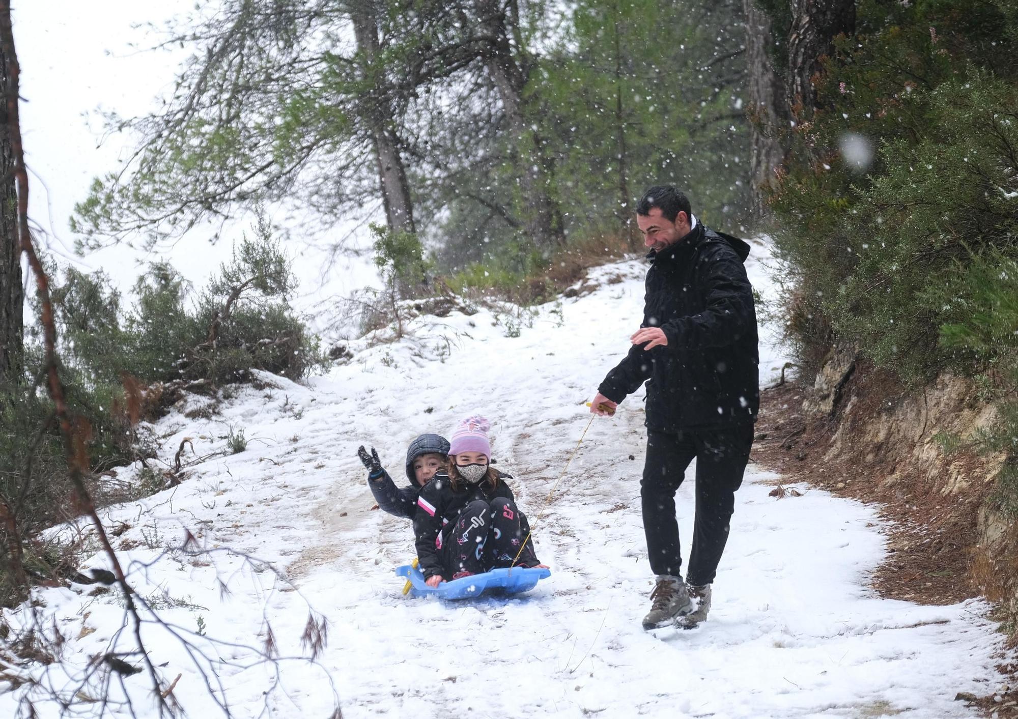 Nevada en el Alto Vinalopó