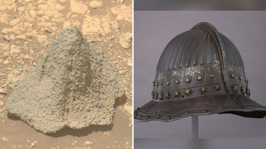 ¿Un “yelmo” marciano?: el rover Perseverance descubre una misteriosa roca similar a un casco medieval en el Planeta Rojo