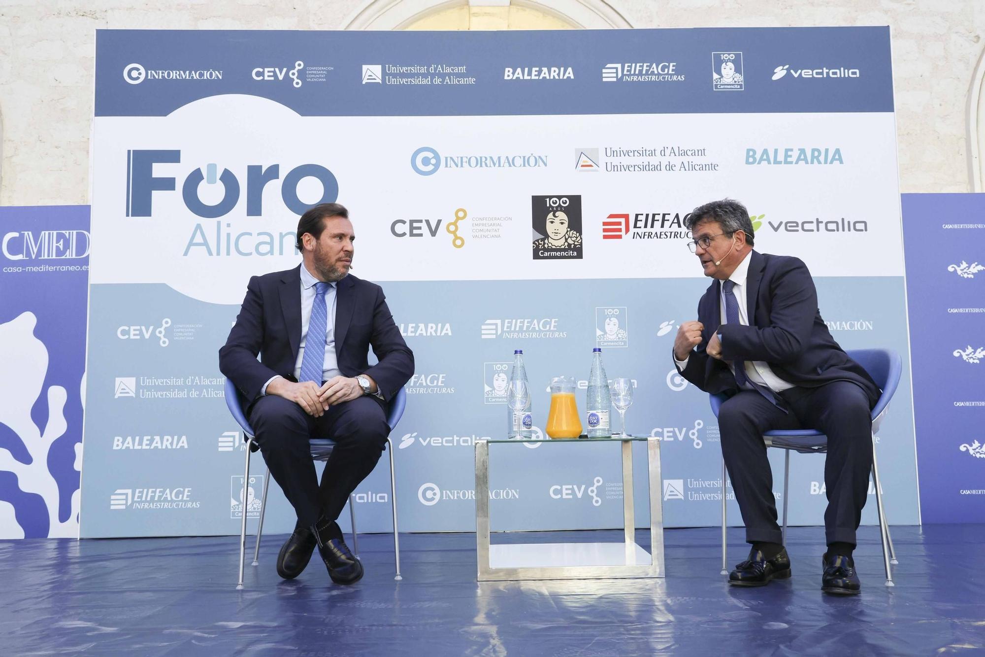 El ministro de Transportes y Movilidad Sostenible, Óscar Puente, participa en el Foro Alicante de INFORMACIÓN