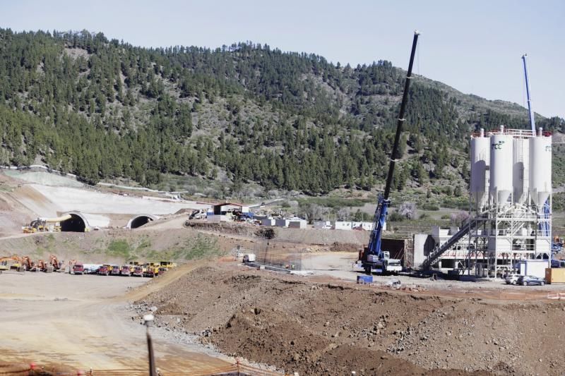 Construcción del túnel del anillo insular en Santiago del Teide