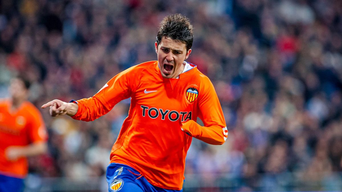 David Villa cebera uno de los goles en el encuentro de 2008