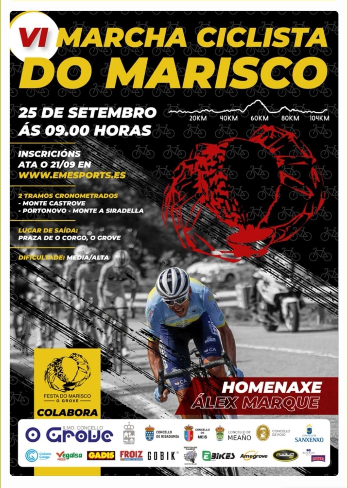 El cartel de la Marcha Ciclista do Marisco.