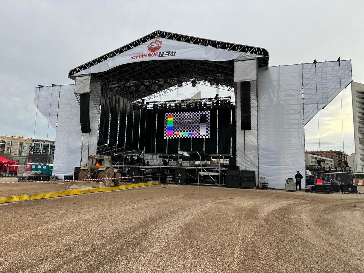 El escenario del Germanor Fest está listo