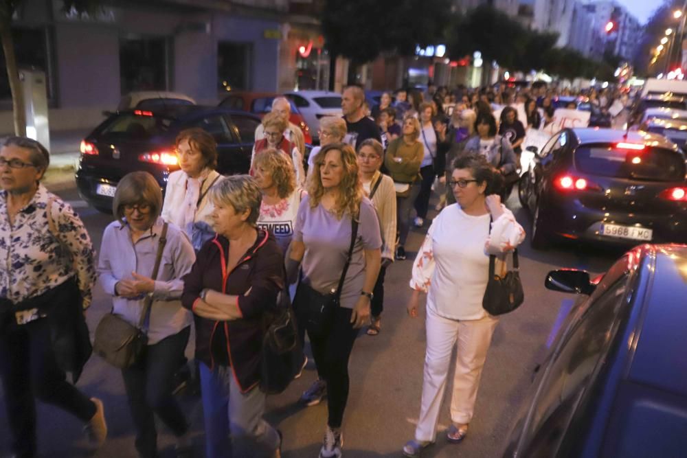 Marxa noctura en rebuig dels feminicidis en Xàtiva