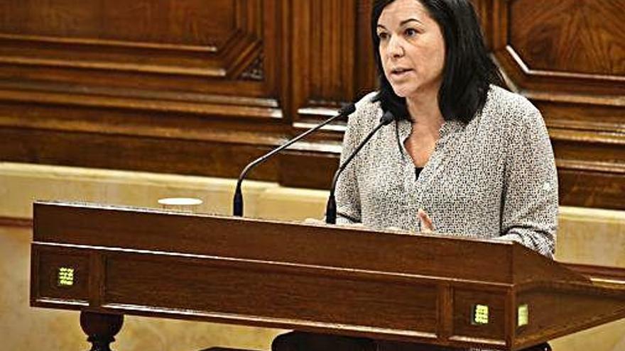 La santvicentina Adriana Delgado en una sessió al Parlament