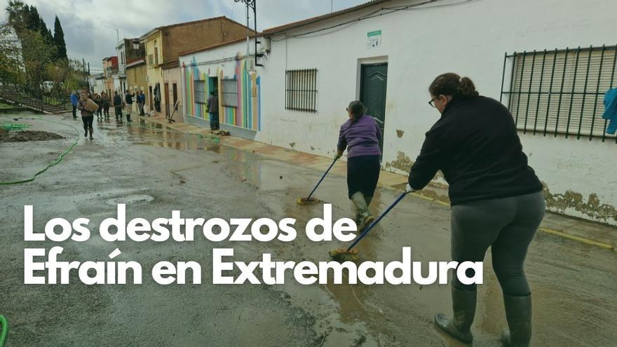 VÍDEO | Destrozos de la borrasca Efraín en Extremadura