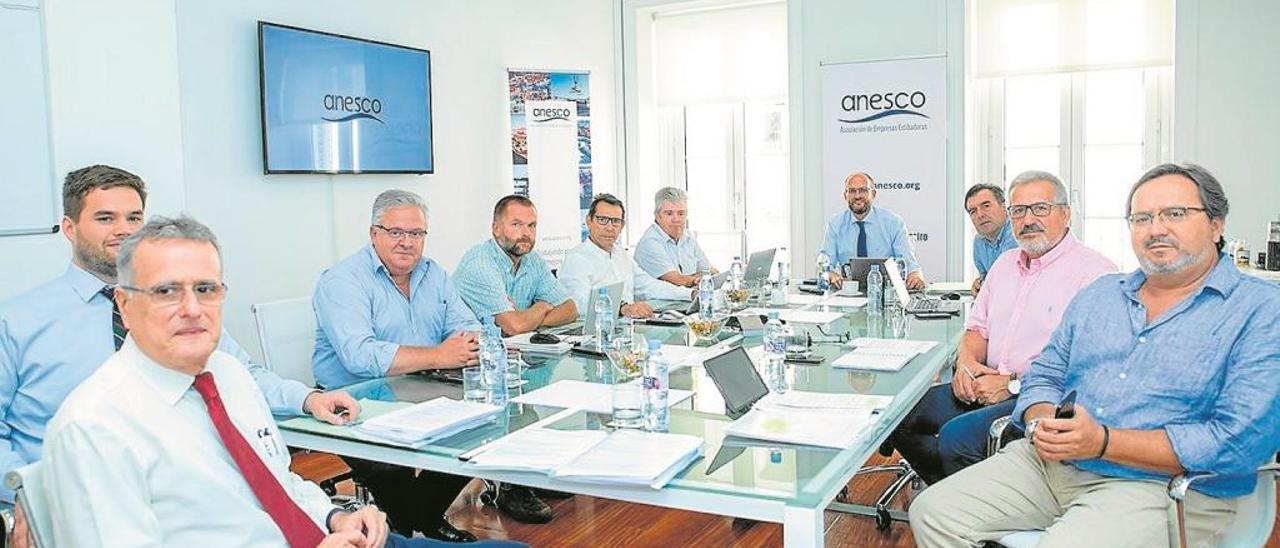 Un momento de la reunión de los dirigentes de Anesco celebrada esta semana.