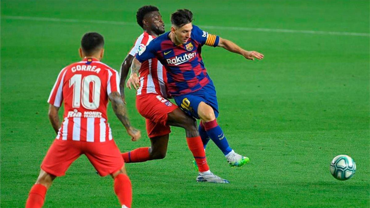 Messi, en un lance del partido contra el Atlético