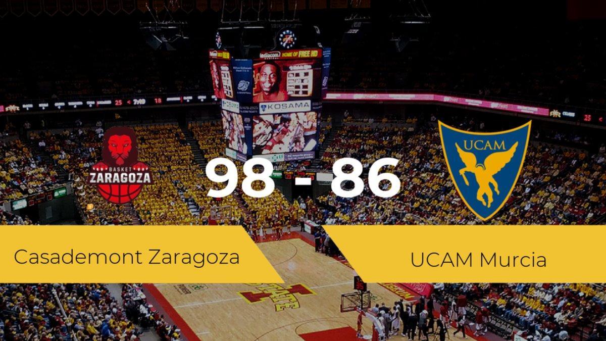 El Casademont Zaragoza logra la victoria frente al UCAM Murcia por 98-86