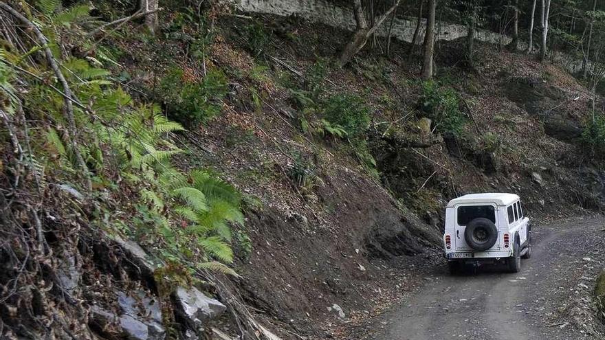 Un vehículo todoterreno transitando por la pista habilitada el año pasado.