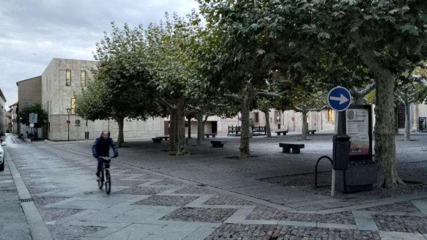 Plaza de Viriato, esta mañana.