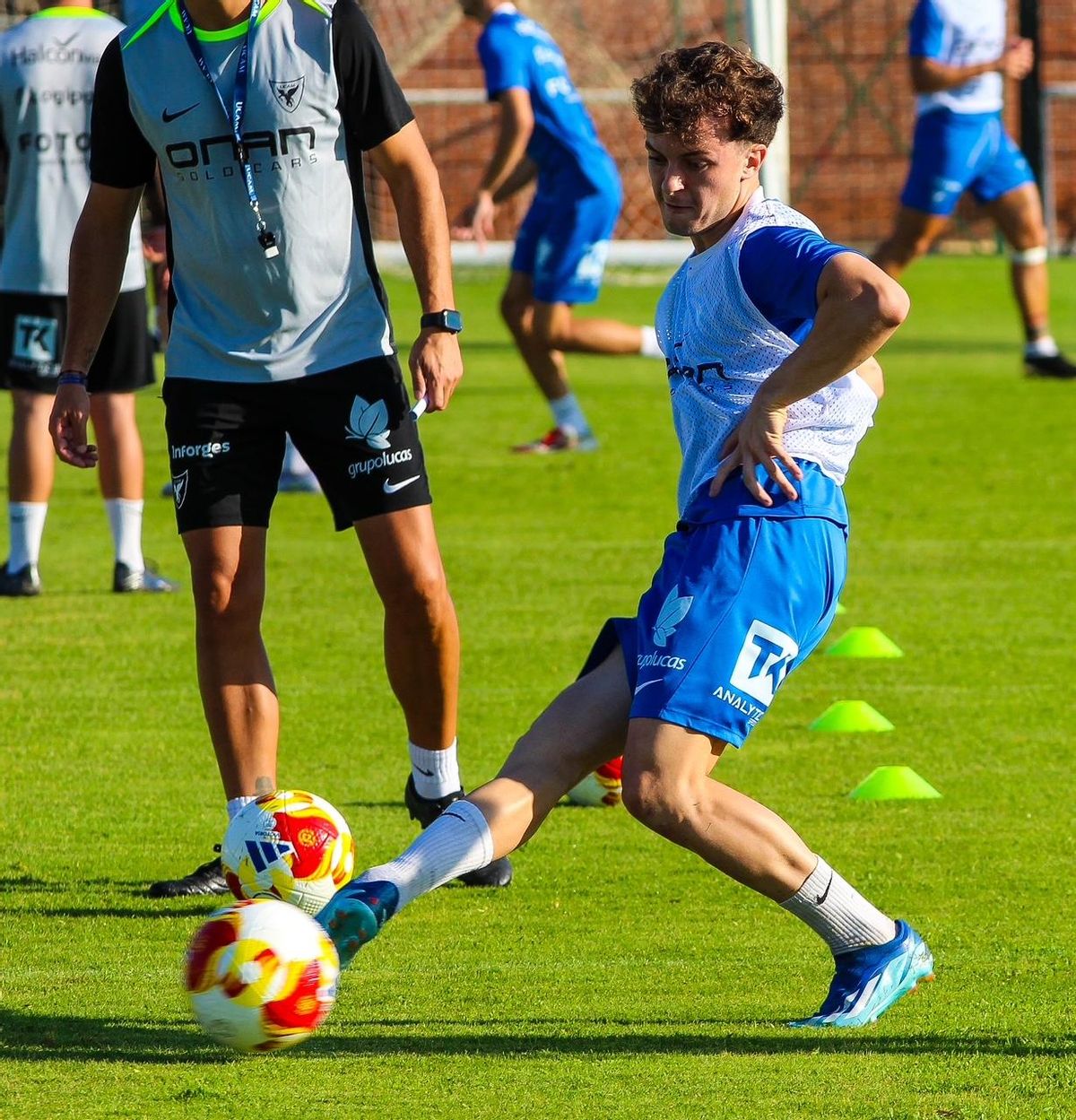 Juan Pontones, en su primer entrenamiento con el UCAM Murcia