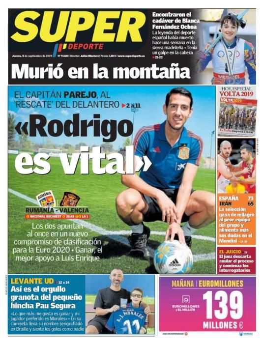 Blanca, Maradona, Neymar y Parejo en las portadas deportivas